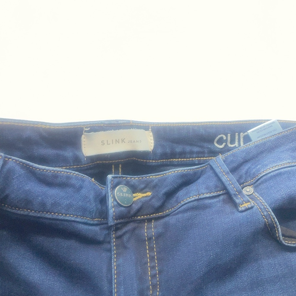 Slink Brand Dark Blue  Curvy Ankle Jeans